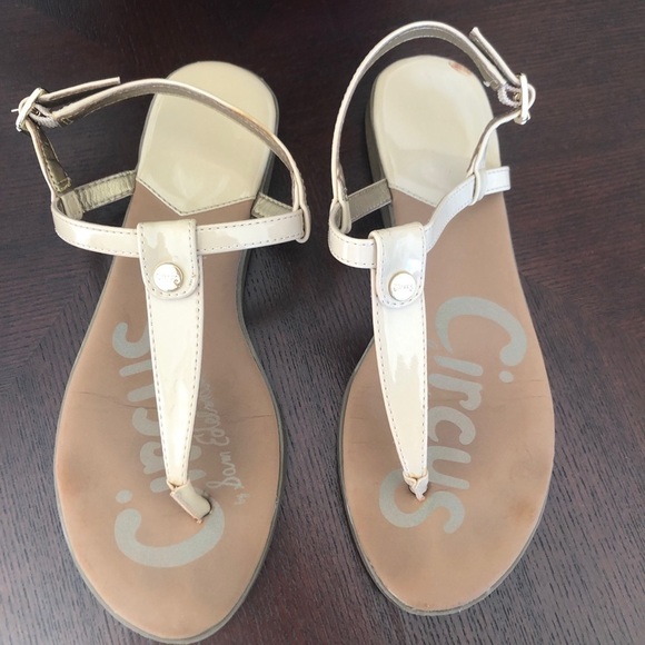 Circus by Sam Edelman Cayden nude patent T strap sandal shoes size 6 - Picture 7 of 9
